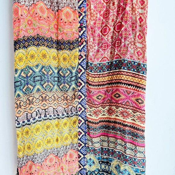 Desigual Patchwork Paisley Colourful Button front Maxi Skirt - Picture 4 of 7